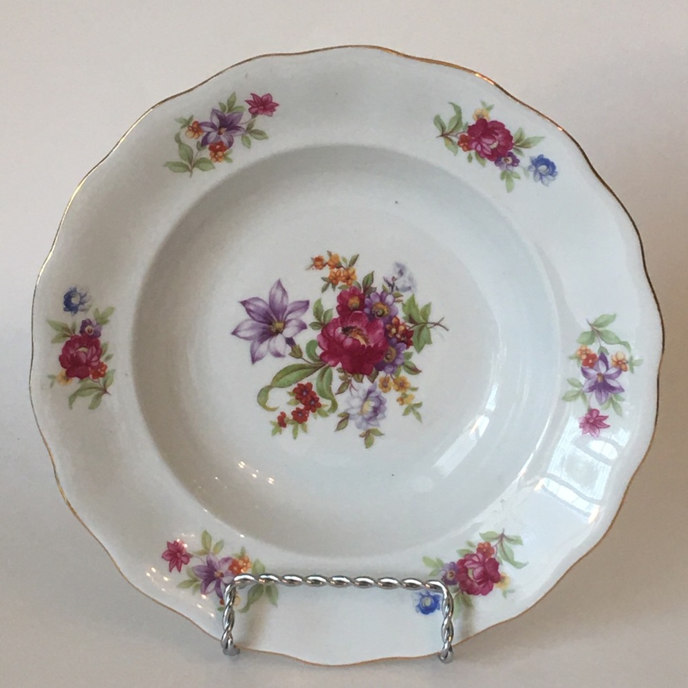 Vtg Favolina Polish China Soup Salad Bowl